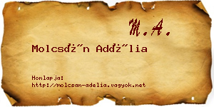 Molcsán Adélia névjegykártya